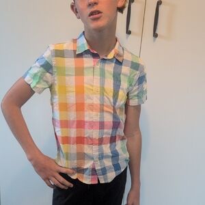 Primark Multicolor Plaid Kids Button Down Shirt